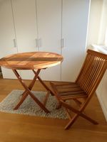 Gartenmöbel Teakholz Tisch 90 cm rund 3 Stühle - TOP Nordrhein-Westfalen - Lage Vorschau