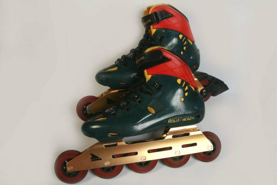 ROLLERBLADE Fusion 10K Speed Skates 5 Rollen 80mm Alu.26,5 1998 in Berching