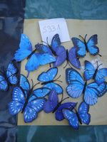 12 Schmetterlinge blau, weiß schwarztöne Hessen - Friedrichsdorf Vorschau