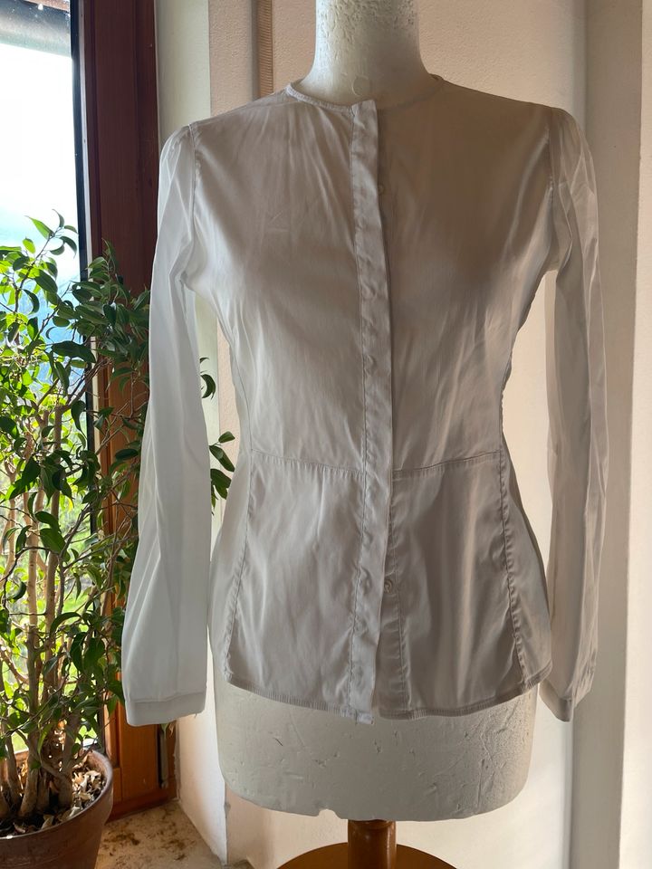 Bluse weiß Massimo Dutti 36/38 verdeckte Knopfleiste in Stephanskirchen