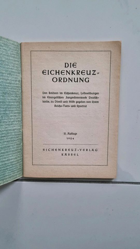 Alte Broschüre, Eichenkreuz Ordnung, von 1954, Leibesübungen in Bad Zwischenahn