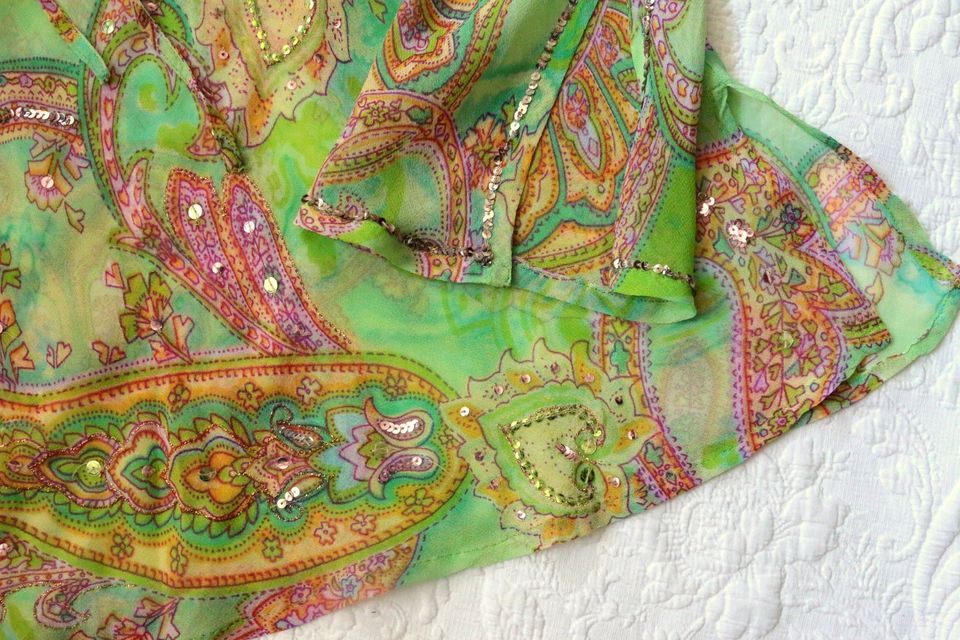 Apart bezaubernde Bluse Tunika Paisley 38 Gold-Pailletten in Weilburg