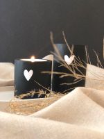Kerzenhalter Set schwarz Raysin mit Herz Design Deko Bayern - Aldersbach Vorschau