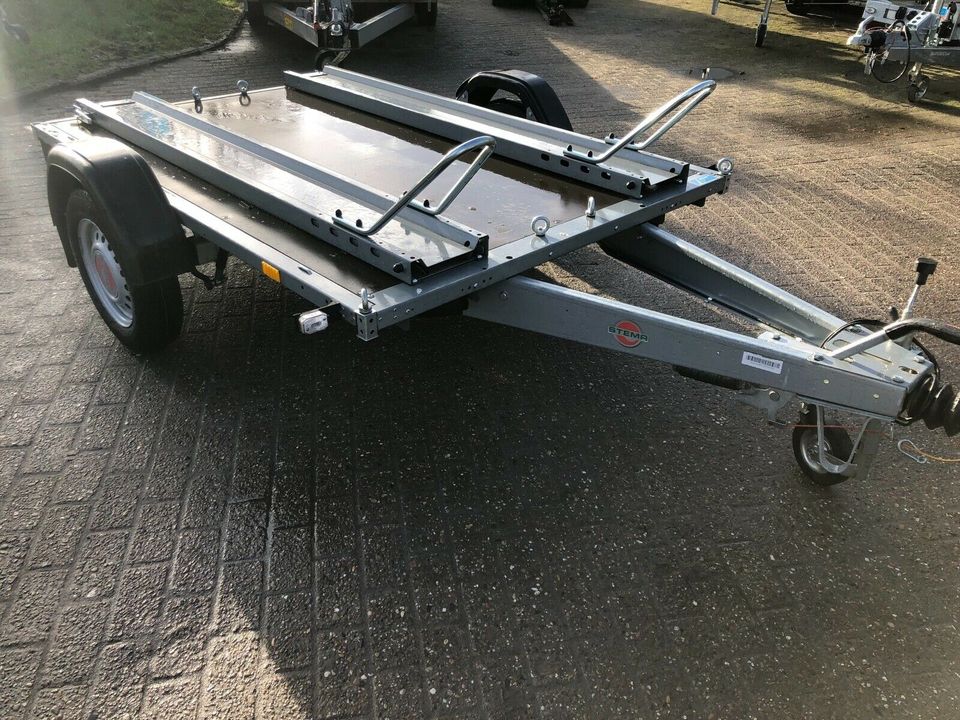 2er MOTORRADTRAILER MOTORRADANHÄNGER 100 km/h VERMIETUNG VERLEIH in Bremen