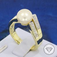 M*164742 Wert 2.150,- Diamant Perlen Ring 585 Gold 14 XXYY Essen - Karnap Vorschau