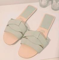 Edle Zara Sandalen Leder mintgrün Berlin - Karlshorst Vorschau