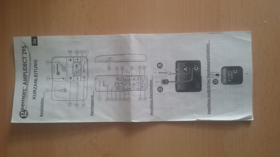 Schurloses Schwerhörigen-Telefon AMPLIDECT 295, Fa. Geemark mit Z in Berlin