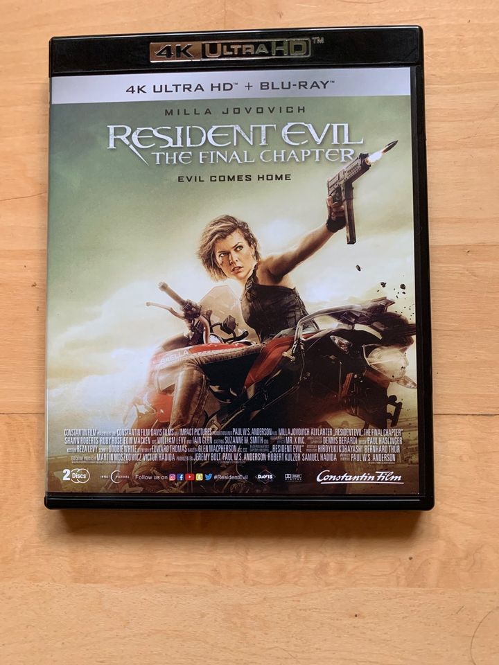 Resident Evil , The Final Chapter 4K UHD + BluRay in Mildenau