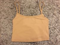 Crop Top nude beige S 36 38 basic strech braun glatter stoff mikr Berlin - Mitte Vorschau