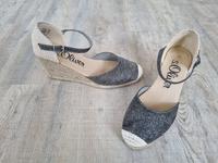 s.Oliver Espadrilles Keilabsatz Gr 38 beige blau Sandalette Pumps Hessen - Fulda Vorschau