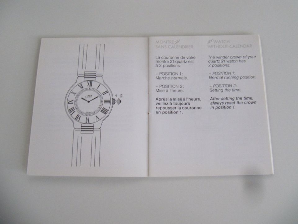 Cartier Certificat De Garantie / Booklet / Anleitung Montres in Hamburg