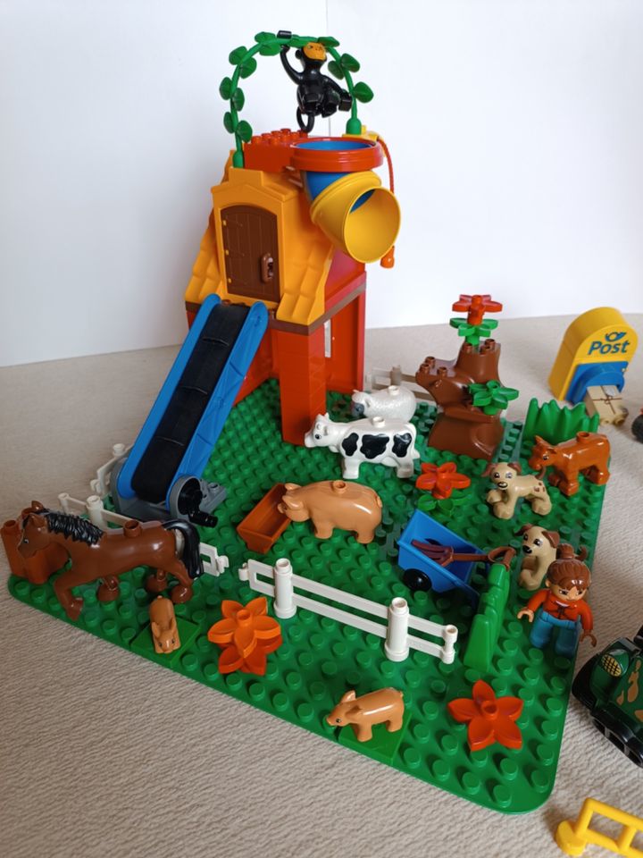 Lego Duplo Set, Bauernhof, Müllabfuhr, Quad, Briefträger, Zoo, in Tennenbronn