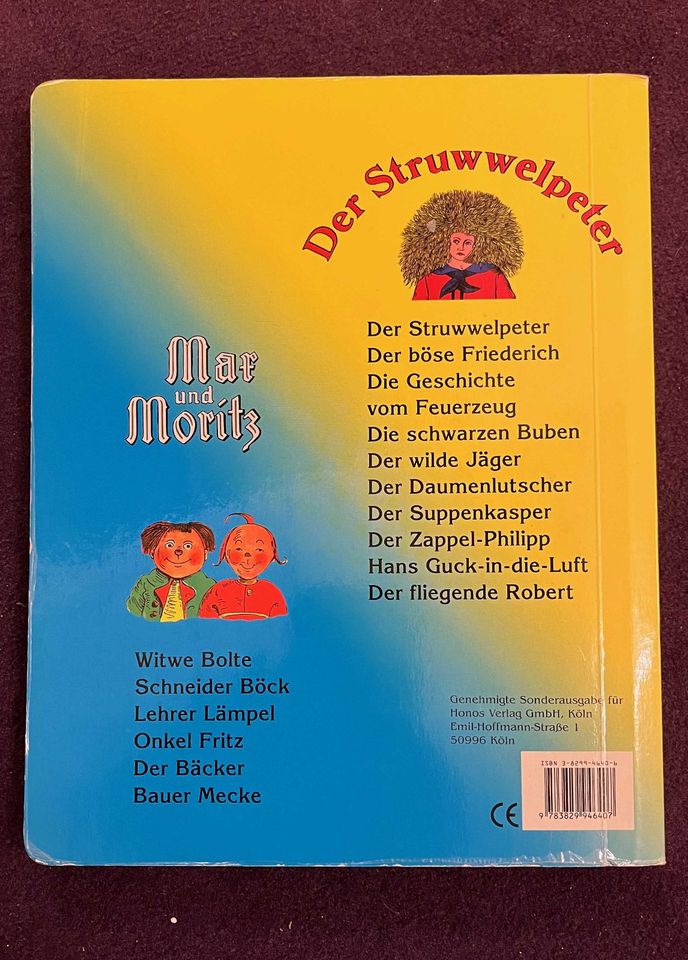 Wilhelm Busch: Struwwelpeter + Max und Moritz Doppelband Buch in Essen