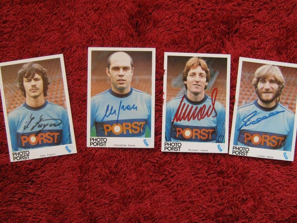 Autogrammkarten Fussballprofis aus der 1.Bundesliga ab 1980 in Hamburg