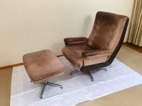 Mid Century Lounge Chair mit Ottoman, Swivel Chair, wohl dänisch Niedersachsen - Wiefelstede Vorschau