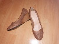 Pumps Keilabsatz Größe 38  camel Braun Strass Niedersachsen - Delmenhorst Vorschau