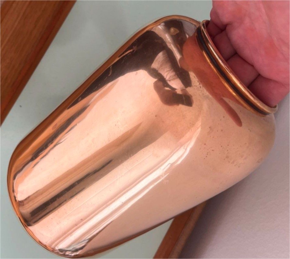 Messing Vase rar – vermutlich mid century minimalismus Design in Leipzig