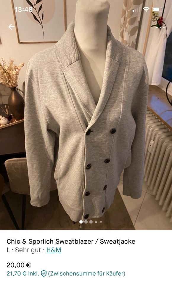 Pullover Rollkragen Hoodie Zara hm Blazer.feinstrick blau Camel in Hofheim am Taunus