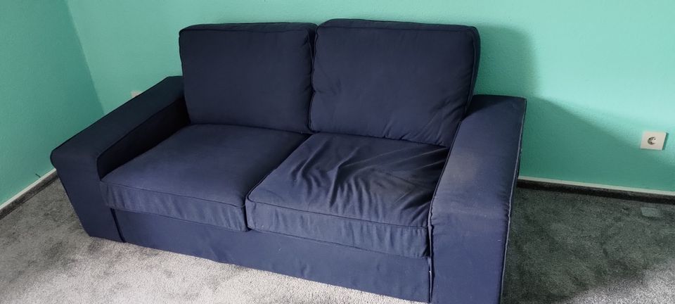 2er Sofa "Kivik" blau Couch in Marienhagen
