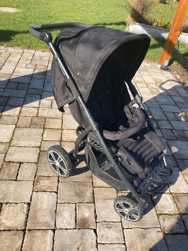 Gesslein Buggy S4 schwarz mit grauem Kinderwagenaufsatz, wie Neu in Ebensfeld