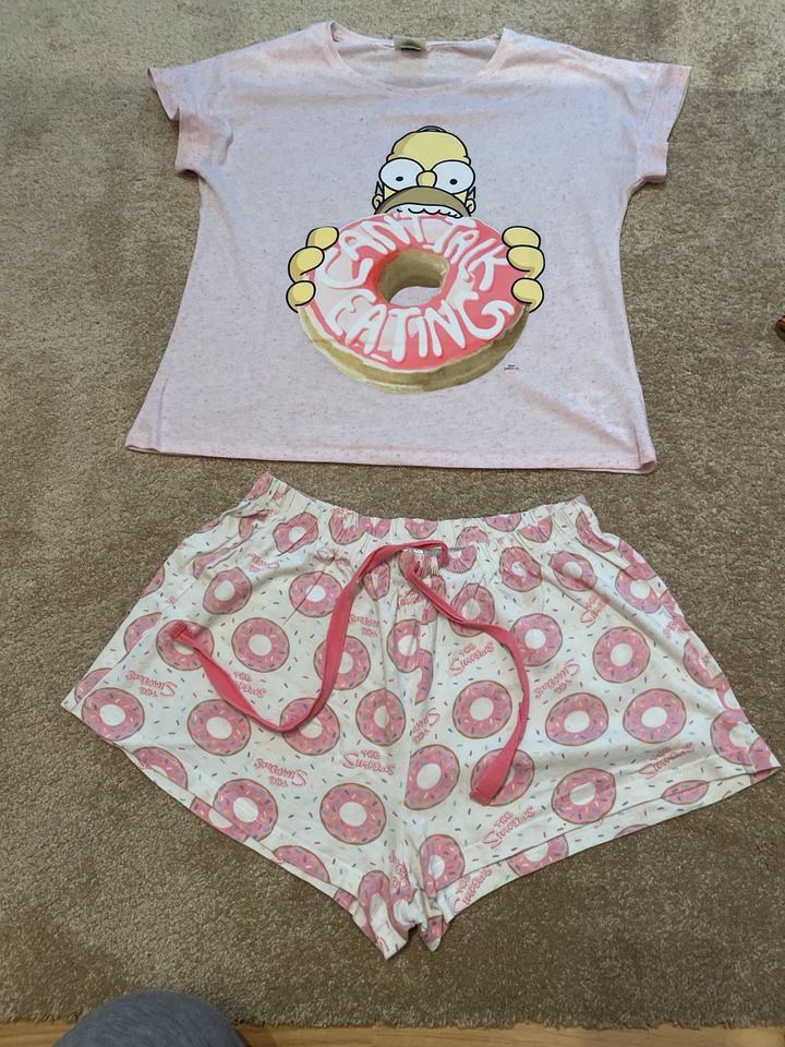 Shorty rosa the Simpsons Größe S Pyjama in Unterwellenborn