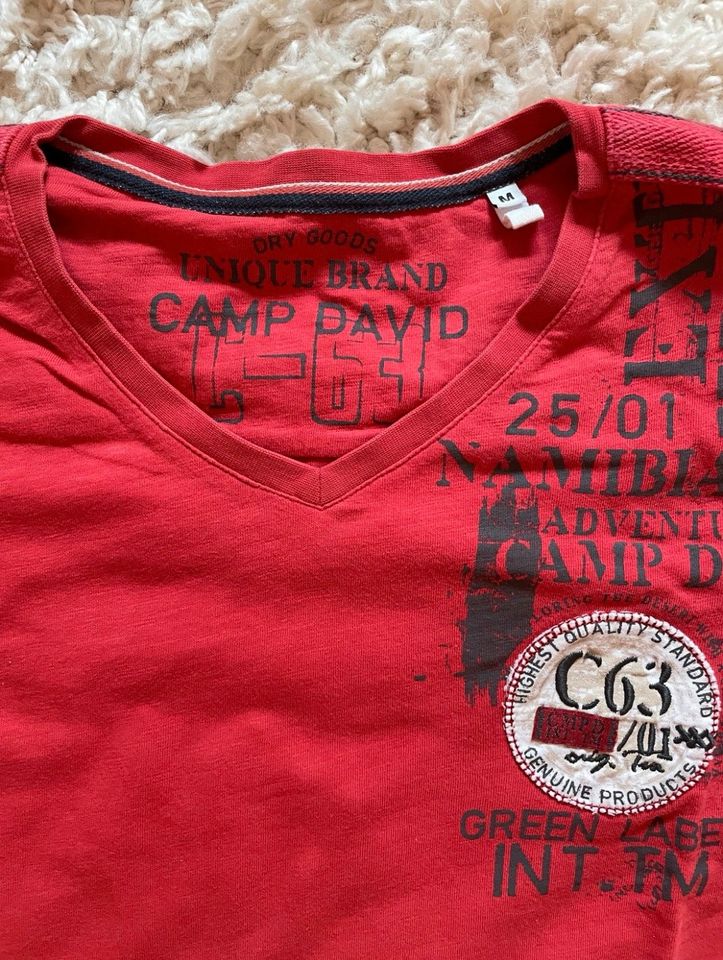 Camp David T-Shirt rot, sehr guter Zustand, Größe M in Einbeck