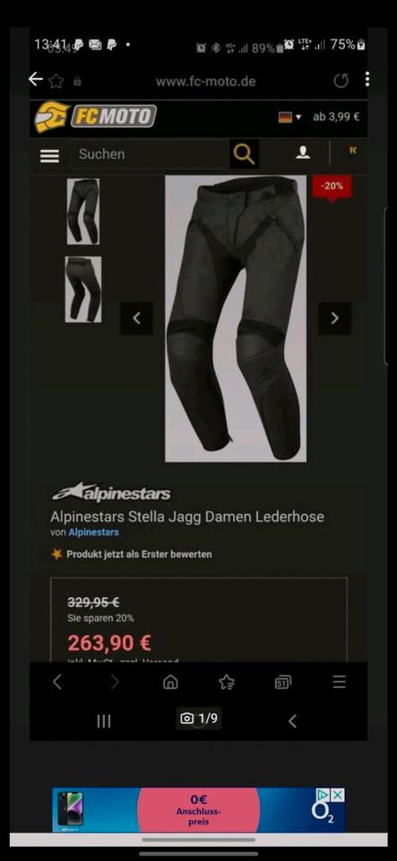 Alpinestars Lederhose Damen NEU! in Wolnzach