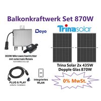 Aktion! Balkonkraftwerk 870W / Deye 800kW mit externem Relais + 2x Trina 435W / Solange der Vorrat reicht Nordrhein-Westfalen - Würselen Vorschau