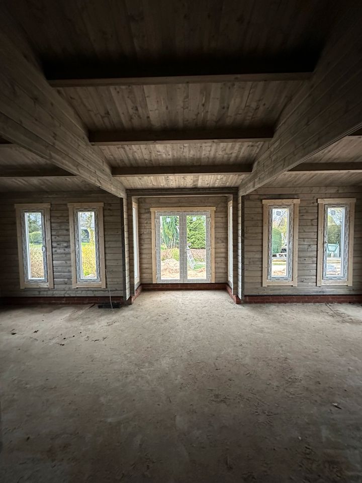 Ferienhaus Blockbohlenhaus Bürohaus Bau in Damme