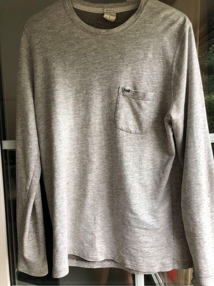 Longsleeve A & F Herren grau Gr. L in Reinbek