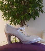 Pumps Schuhe Riemchen Hochzeit Fest silber grau neu Gr. 41 Bayern - Ansbach Vorschau