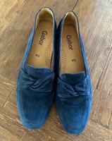 Gabor Slipper Gr. 37,5 Velourleder blau Niedersachsen - Barßel Vorschau