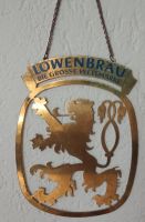 Werbung Metallschild "Löwenbräu", 50er Jahre Kr. Dachau - Dachau Vorschau