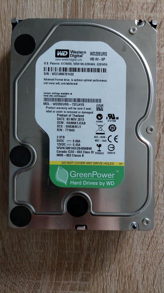 Western Digital WD20EURS - 2TB in Sohren Hunsrück