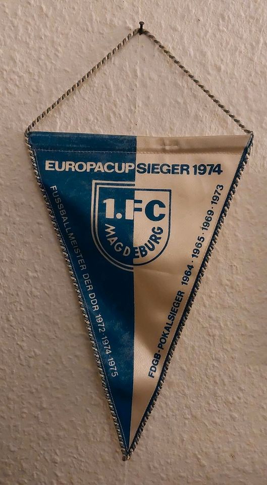 1. FCM MAGDEBURG WIMPEL 1970ER JAHRE DDR EUROPACUP SIEGER 1974 in Hamburg