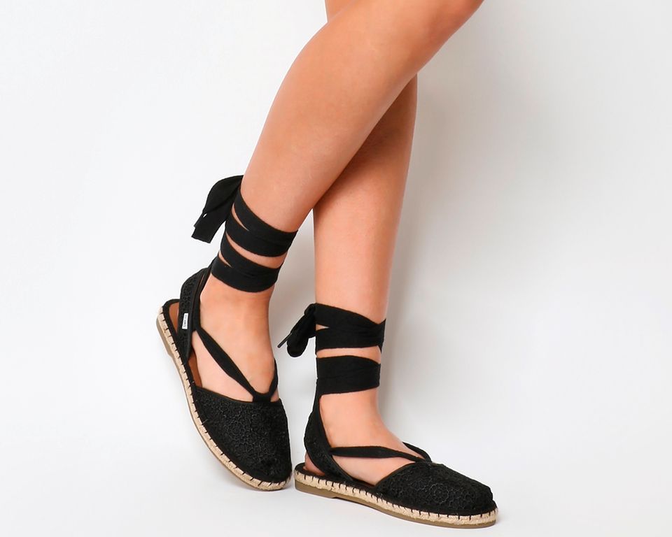 Toms Bella Espadrille zum Schnüren schwarz Größe 38,5  8 neu in Weyhe