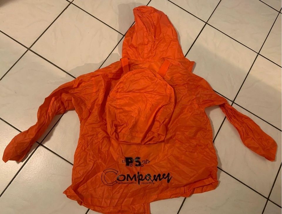 Wende-Rucksack, Regenjacke, Gr.M/L, orange, einzigartig in Limburg