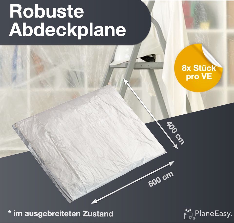 PlaneEasy.® 8x Easy Clean - 4 x 5 m - 160 qm Abedckfolie in Sandhausen