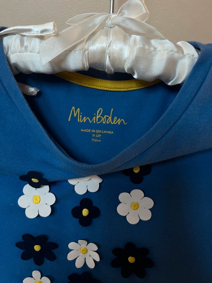 Mini Boden Kleid wie neu Gr. 152 Blumen Langarm Teller Rock blau in Möser