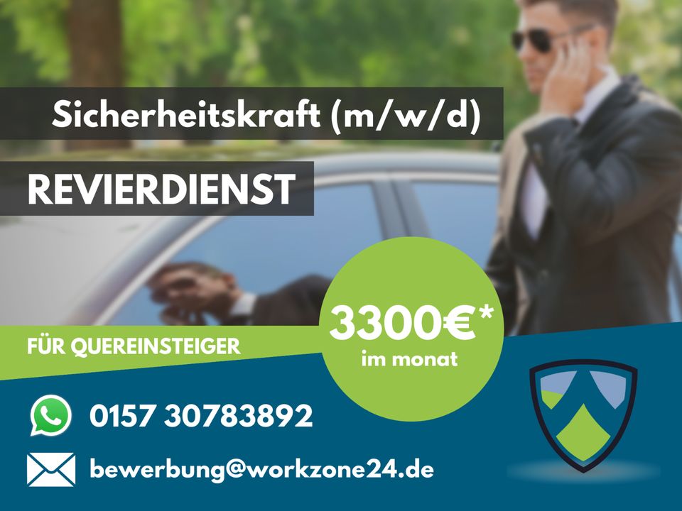 3500€ | Quereinsteiger | Sicherheitsmitarbeiter als Revierfahrer (m/w/d) in Berlin Ref.: R-11  | §34a Sachkunde | Sicherheit | Security in Berlin