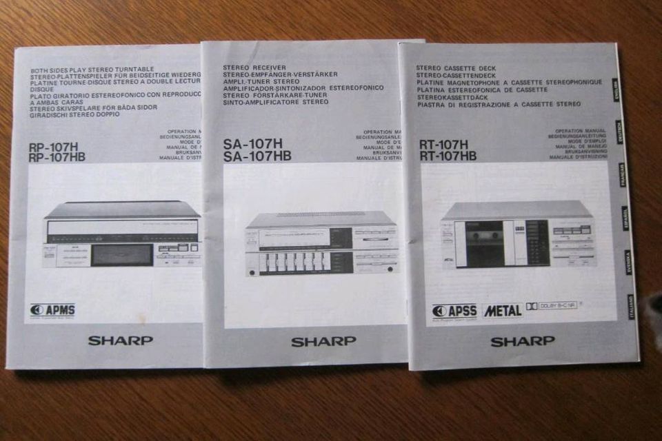 Sharp 107 Stereo Anlage, Receiver, Tape, Plattenspieler in Gettorf