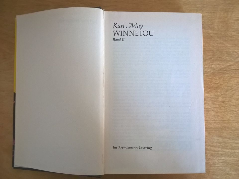 Karl May, Winnetou (Band 1 & 2) Bertelsmann 1963 in Werther (Westfalen)