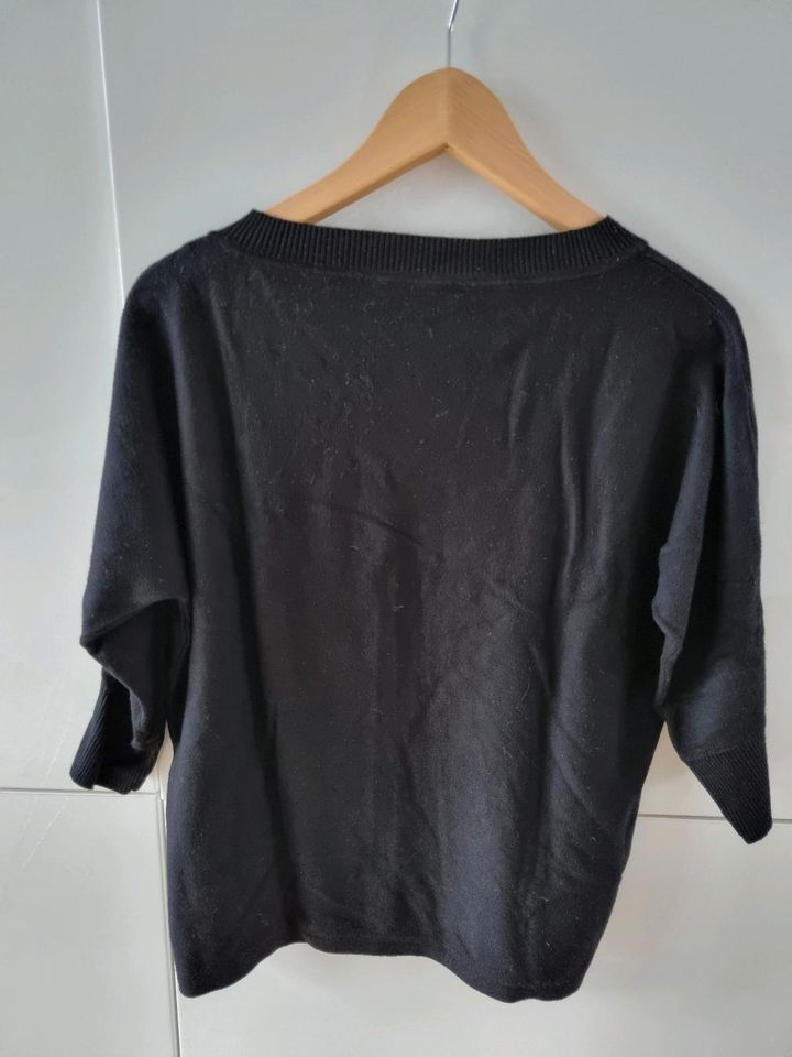 Comma Strick Shirt leichter Pullover schwarz Gr. 38 in Hückelhoven