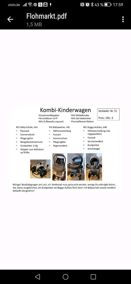 Kombi-Kinderwagen in Waltershausen