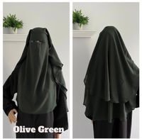 Nagelneuer Niqab zweilagig mit Steg in khaki olivgrün Nordrhein-Westfalen - Herford Vorschau