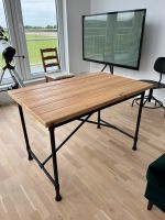 Holz-Tisch mit Metallfüßen (110x70), inkl. Stühle Nordrhein-Westfalen - Frechen Vorschau
