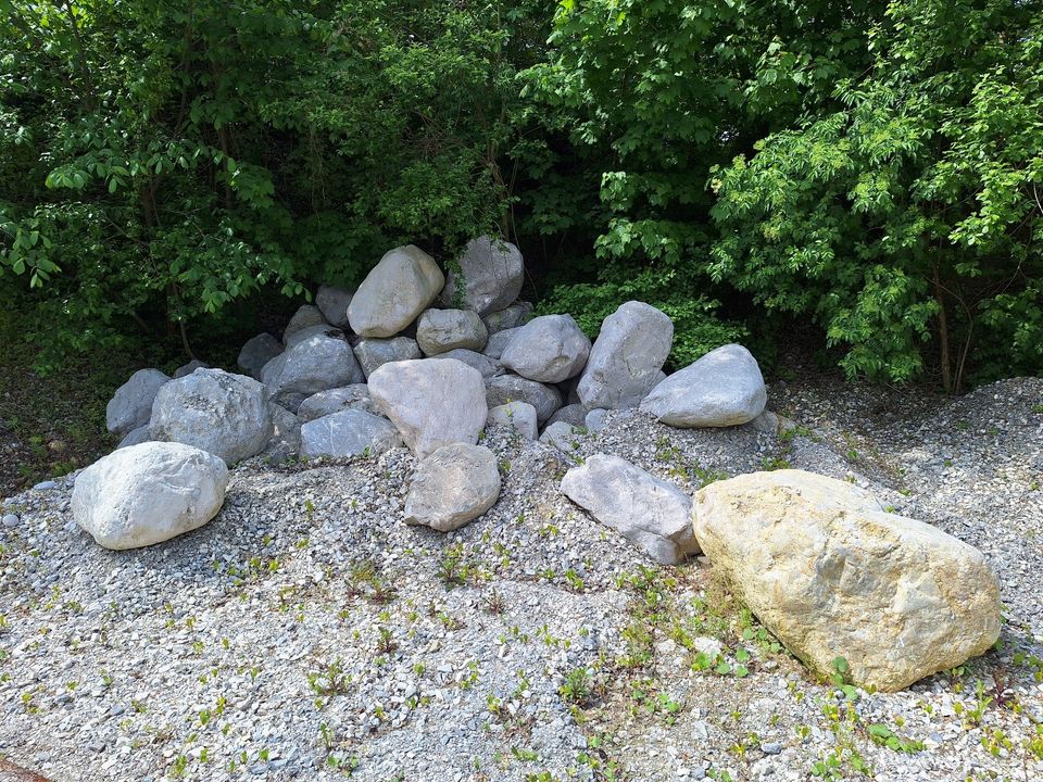 Findlinge (Kalksteine) in verschiedenen Größen in Lenggries