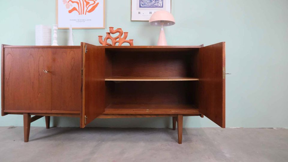 Vintage teak Sidebaord Kommode 50er 60er 70er MidCentury in Gießen