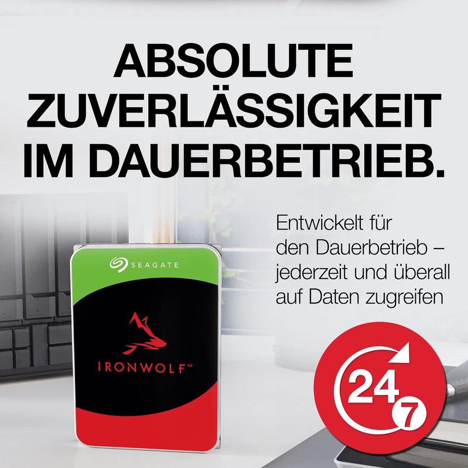Seagate IronWolf 8 TB interne Festplatte NAS HDD, 3.5 Zoll, 5400U in Gelsenkirchen