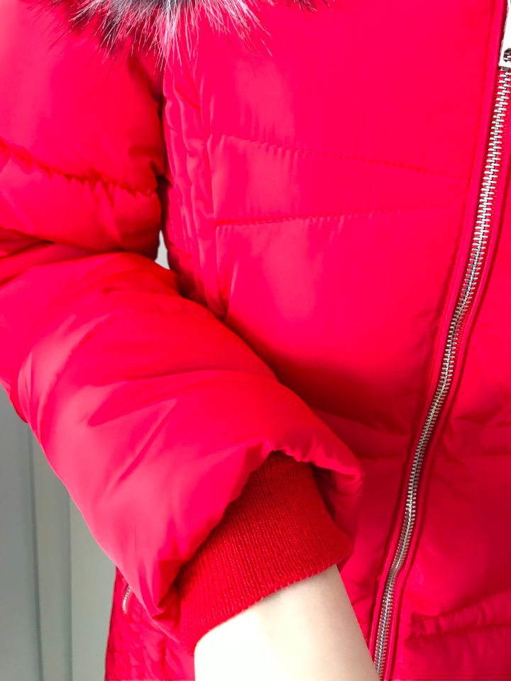 Rote Winter-Jacke mit Kunstfell - Garoff - Gr. S/ 36 - NP 150€ in Berlin